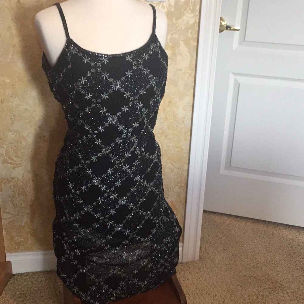 Embellished Silk Dress, Made in India.